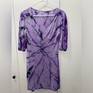 Vintage purple tie dye dress